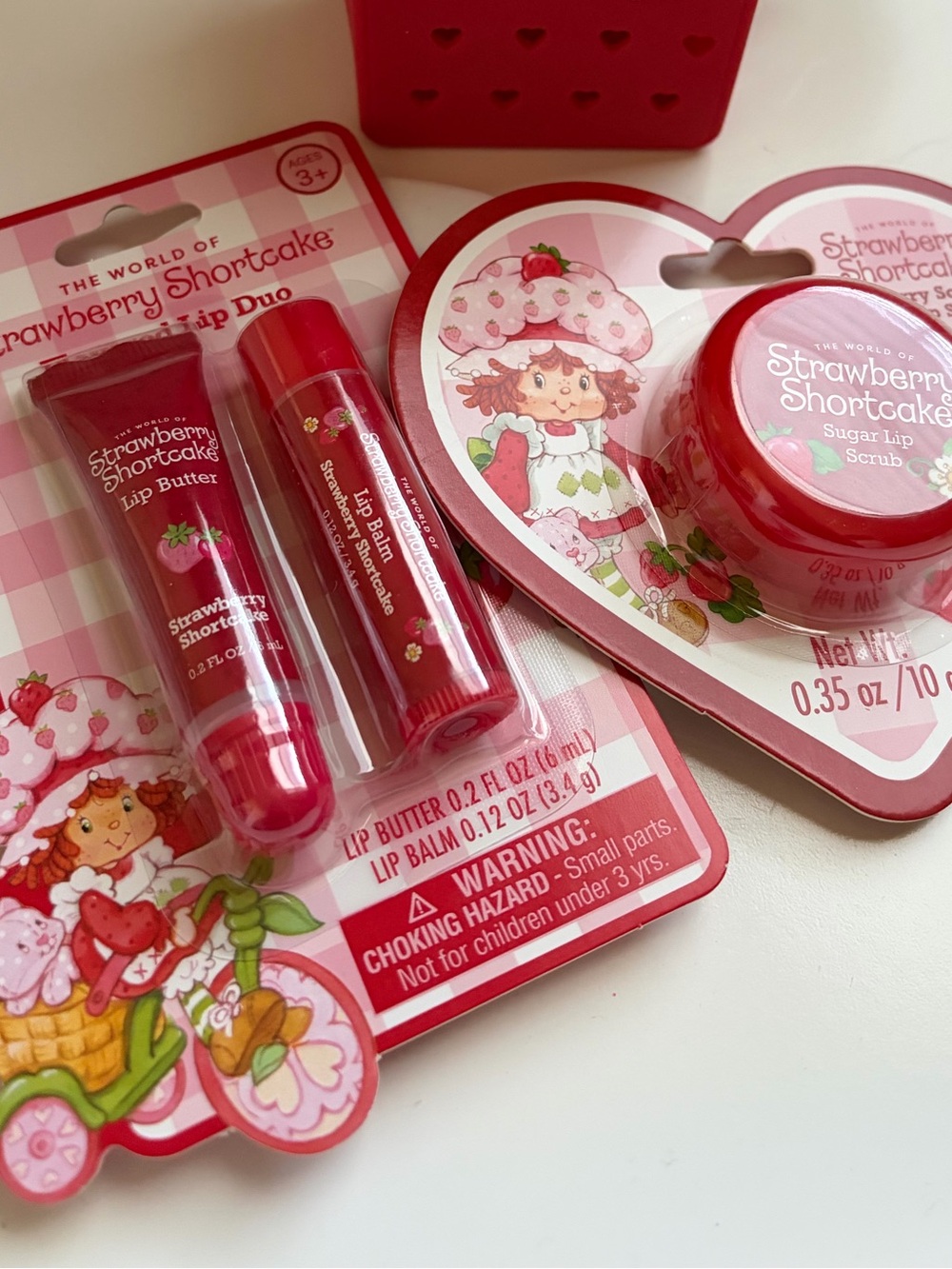 Bundle of Strawberry Shortcake Sugar Lip Scrub and lip balm -
